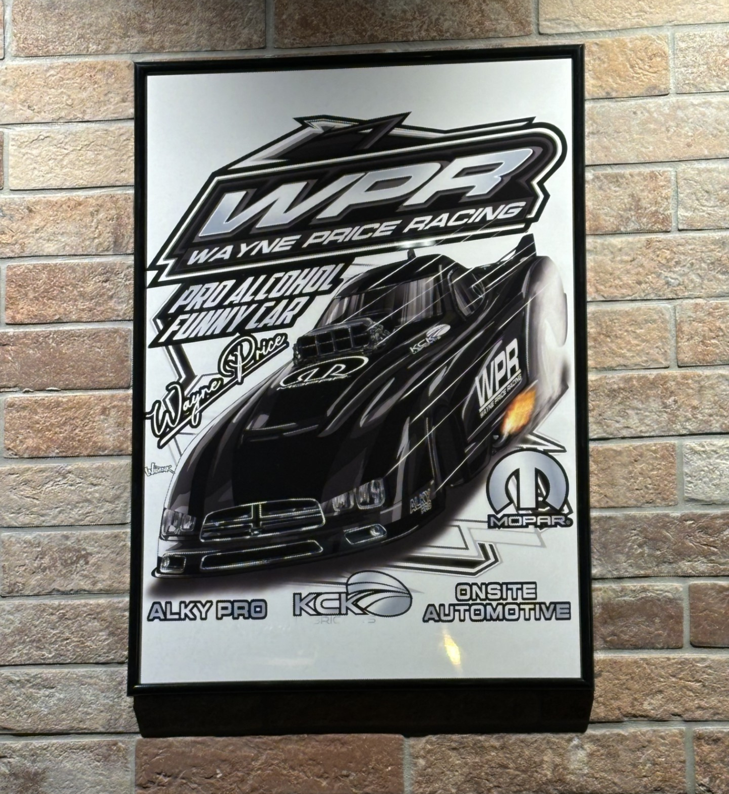 Wayne Price Racing framed poster