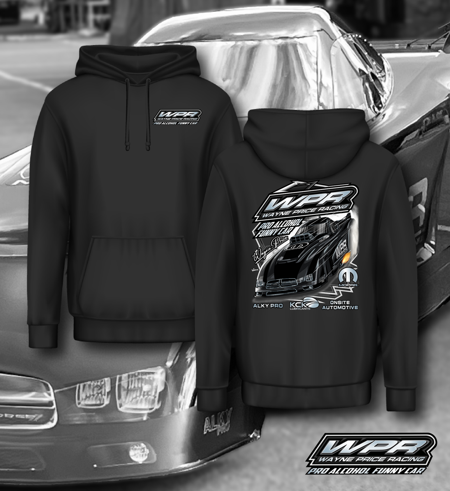 Wayne Price Racing custom hoodie